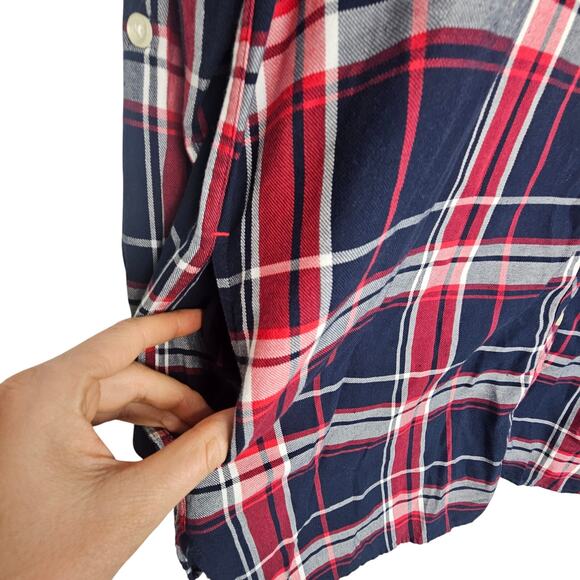 Barbour Blouse Women 10 Checked Fairway LS Button  Shirt w Pockets Dark Acadmia - Picture 4 of 10